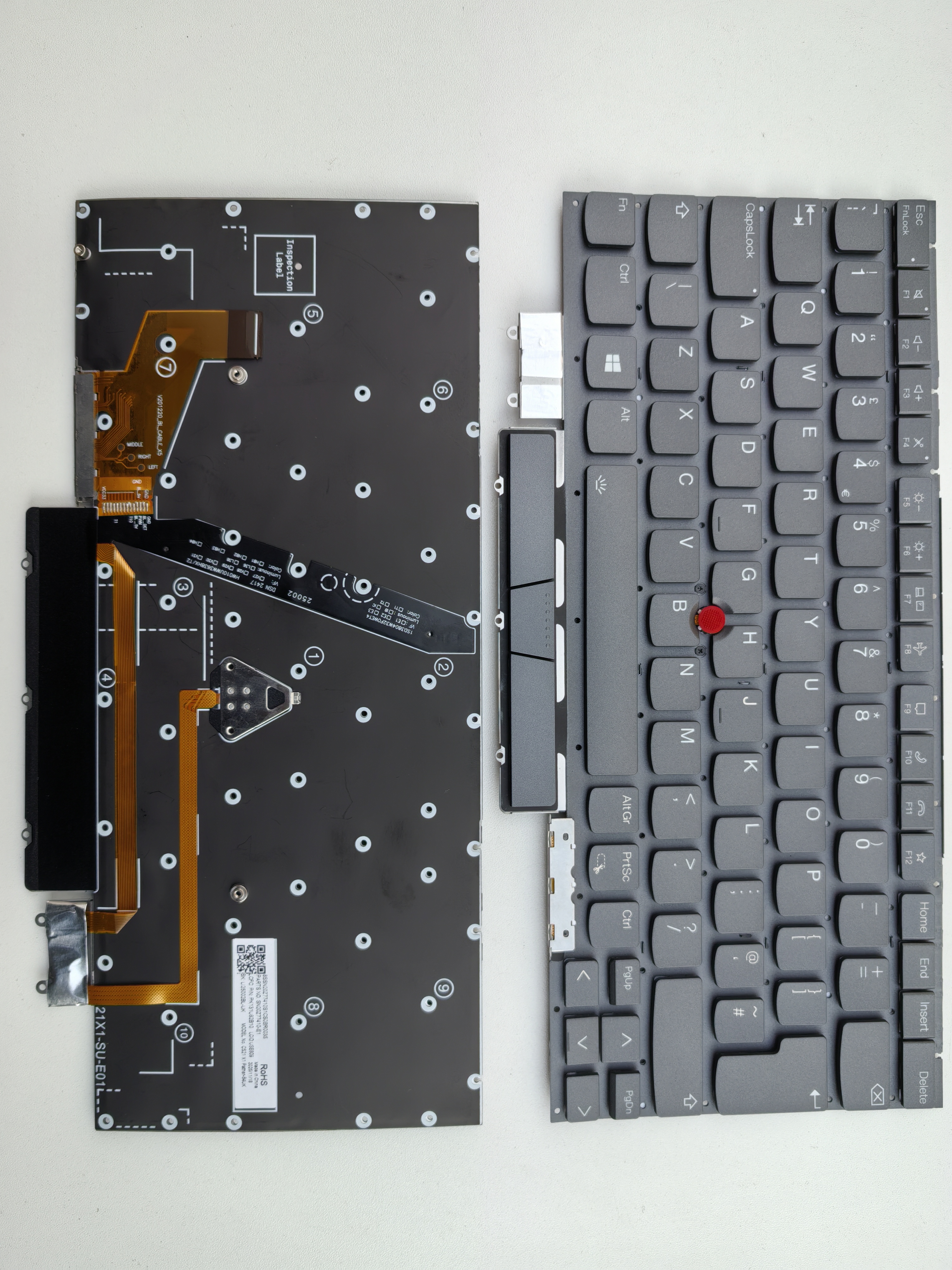 Picture of New Replacement Laptop Keyboard For IBM YOGA X1 2021/X1 YOGA 6TH 2021 Grey With Point Backlit (OEM) Uk Layout